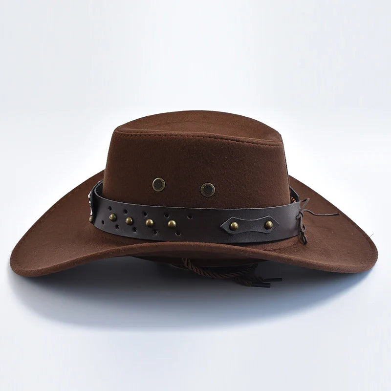 Klassisk cowboyhatt i ekologiskt läder