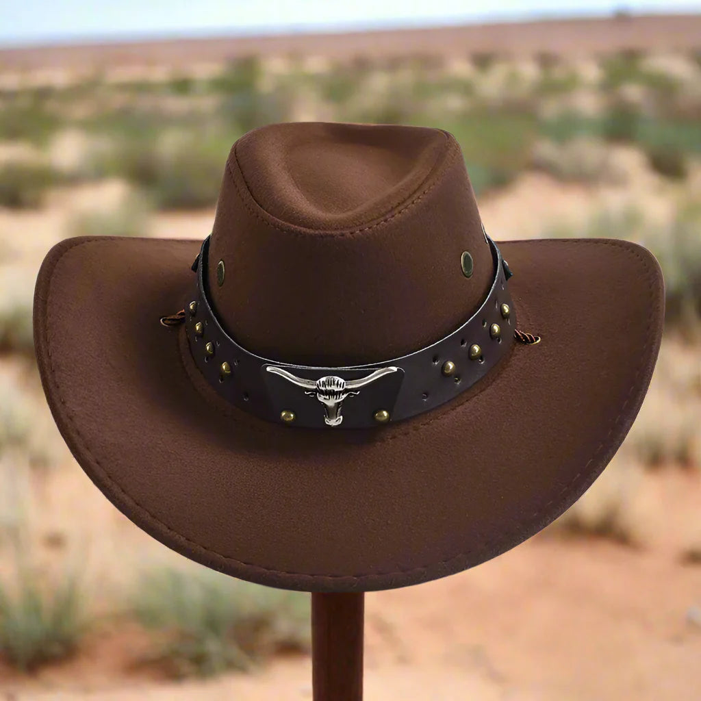 Klassisk cowboyhatt i ekologiskt läder
