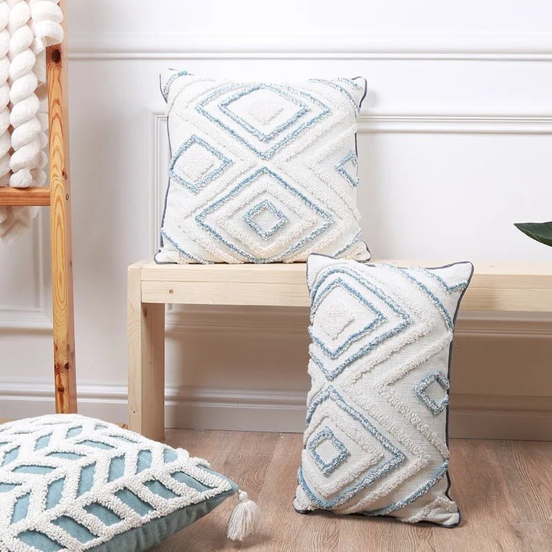 Boho örngott med diamantmönster - Komfort och stil