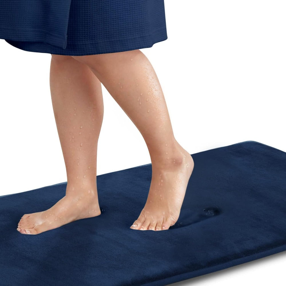 Blød Memory Foam Badeværelsesmåtte med Skridsikker Bund