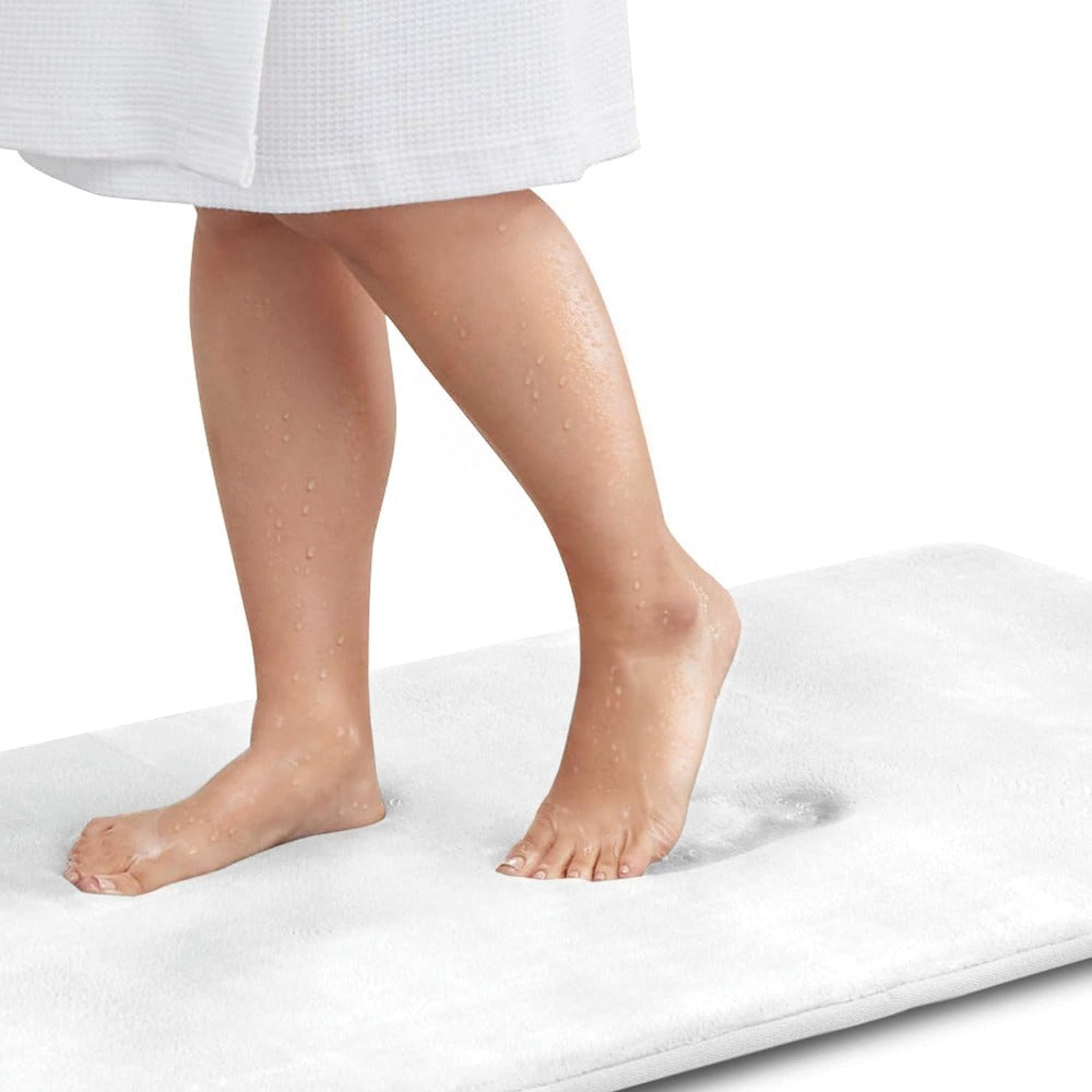 Blød Memory Foam Badeværelsesmåtte med Skridsikker Bund
