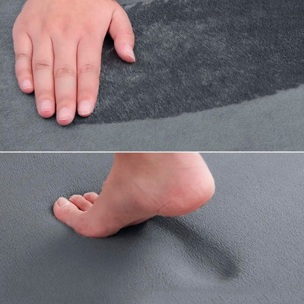 Blød Memory Foam Badeværelsesmåtte med Skridsikker Bund