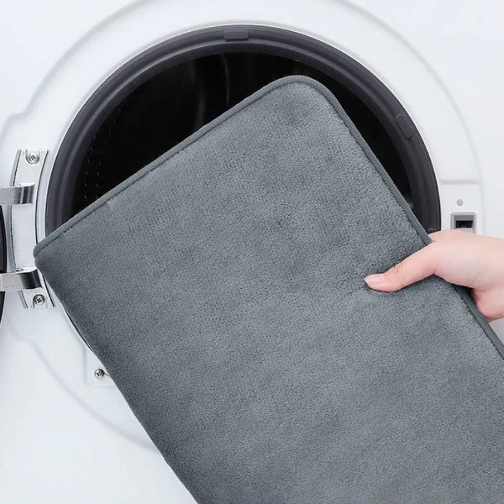 Blød Memory Foam Badeværelsesmåtte med Skridsikker Bund