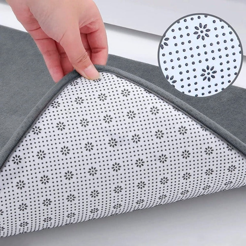 Blød Memory Foam Badeværelsesmåtte med Skridsikker Bund