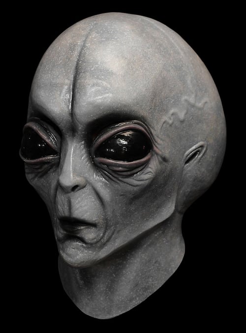 Realistisk Alien Mask CosmicMorph | Handmålad Halloween Maskeradtillbehör