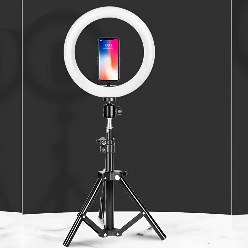 LED-ringlampa med justerbart stativ – Perfekt för smink & vloggning
