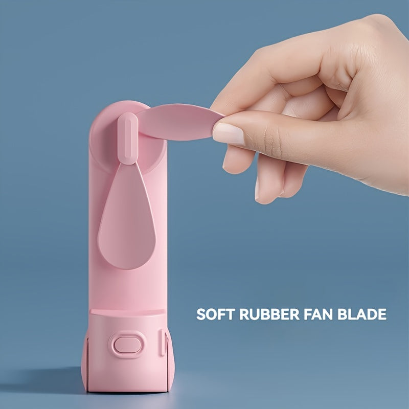 Bärbar minifläkt - 2 i 1 USB uppladdningsbar fläkt med kaninformad design för resor och sommar
