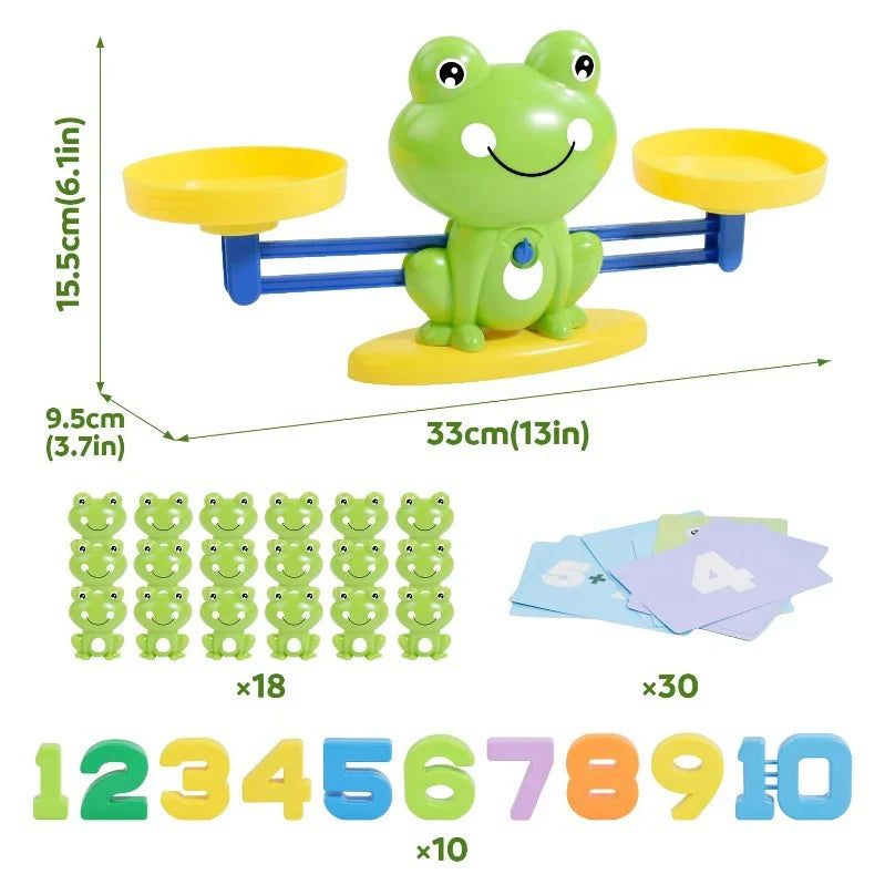 Sjovt og Lærende Frø Balance Spil til Børn - Matematikleg