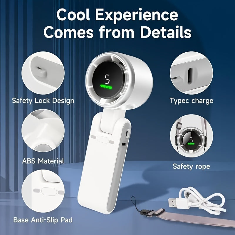 Kompakt USB-fläkt med 5 hastigheter – 3-i-1 design