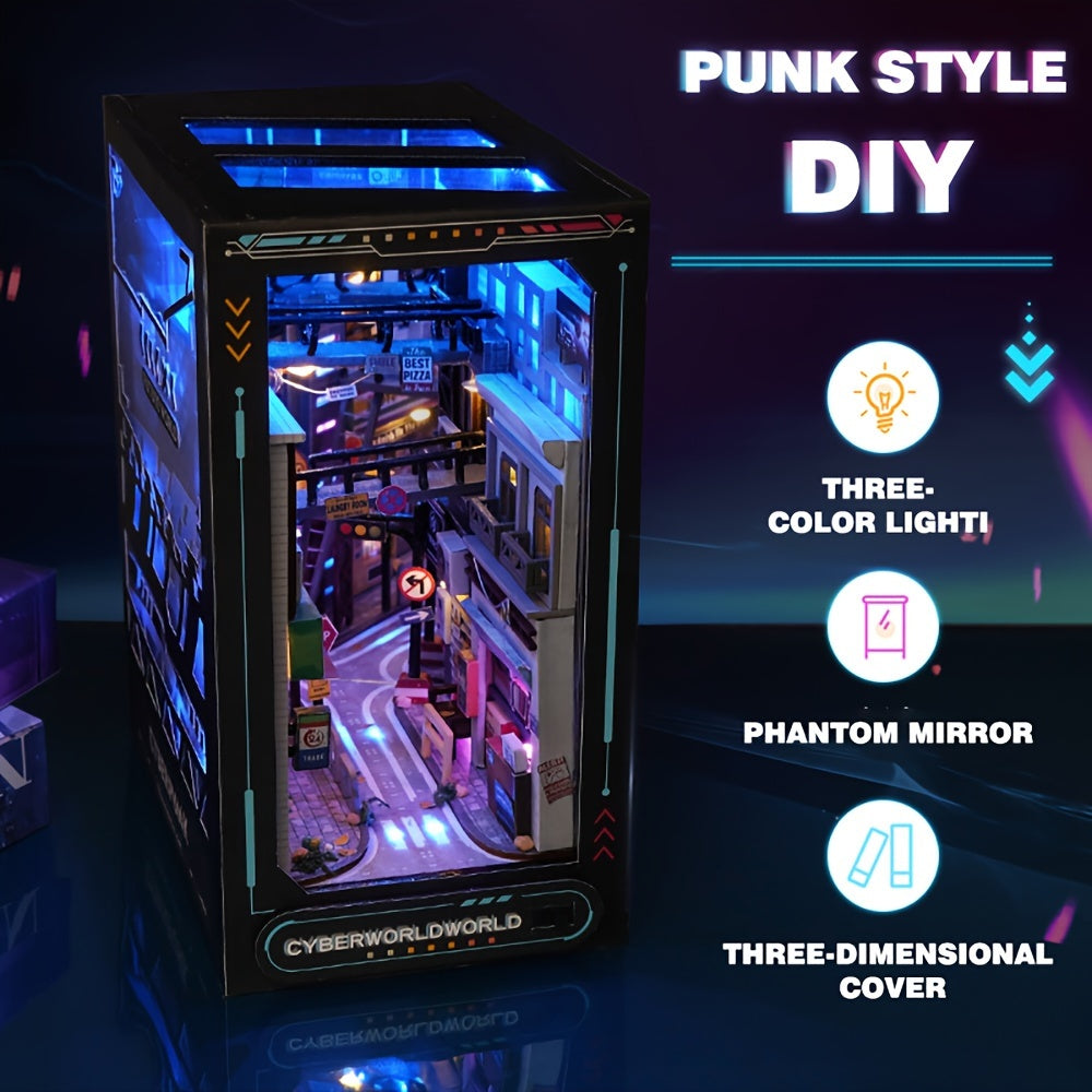 DIY Cyberpunk Kabine Sæt – 3D Model til Hjemmedekoration med Belysning