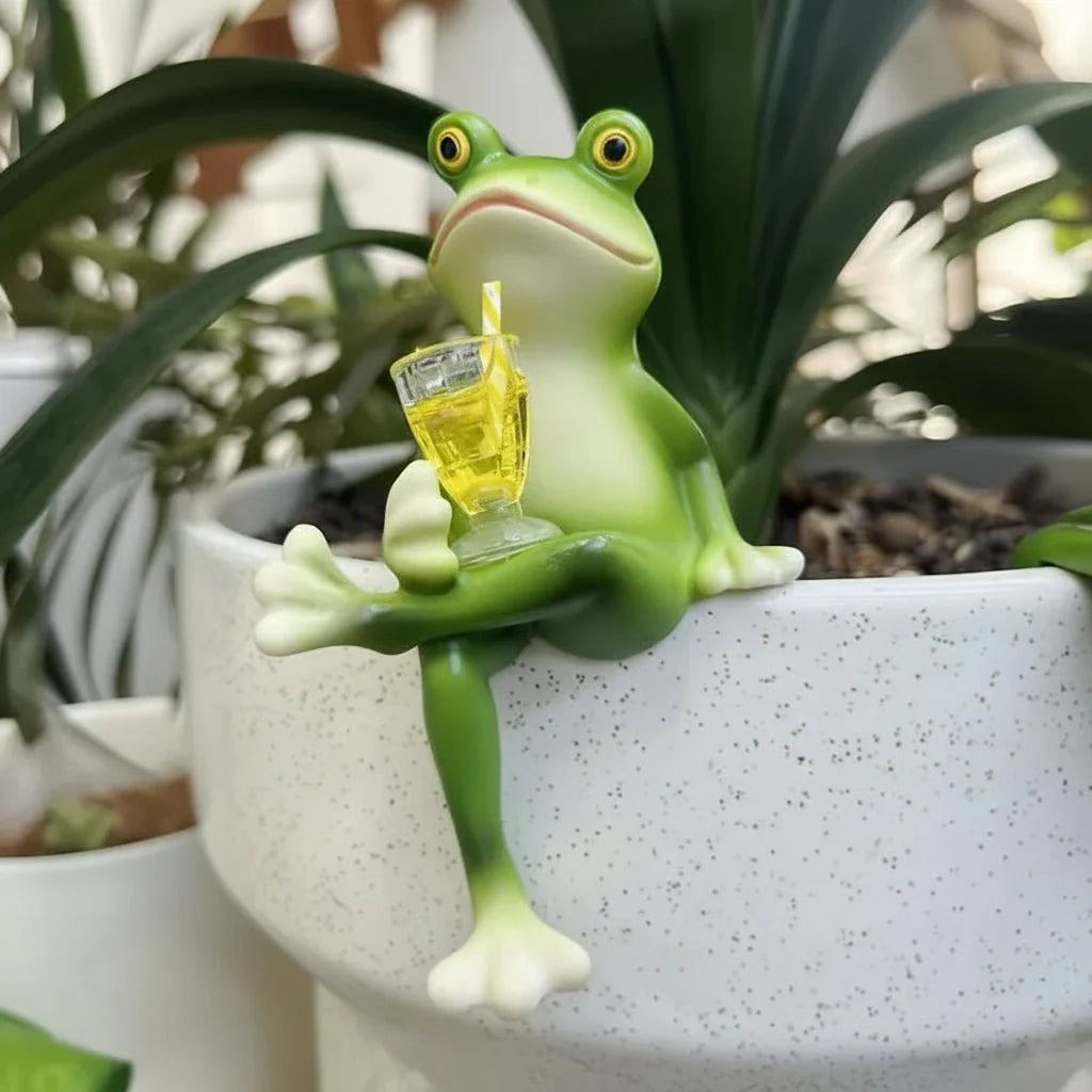Charmig groddekor till blomkrukor – rolig trädgårdsdesign