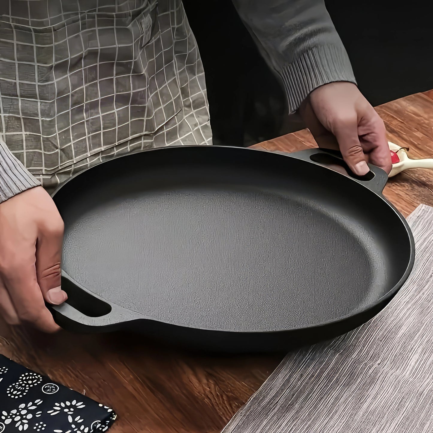 Gjutjärnsgrillpanna med non-stick – Perfekta grillresultat