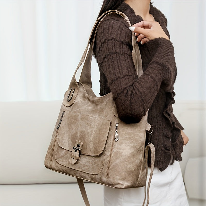 Elegant Vintage Axelväska – Praktisk och Stilren