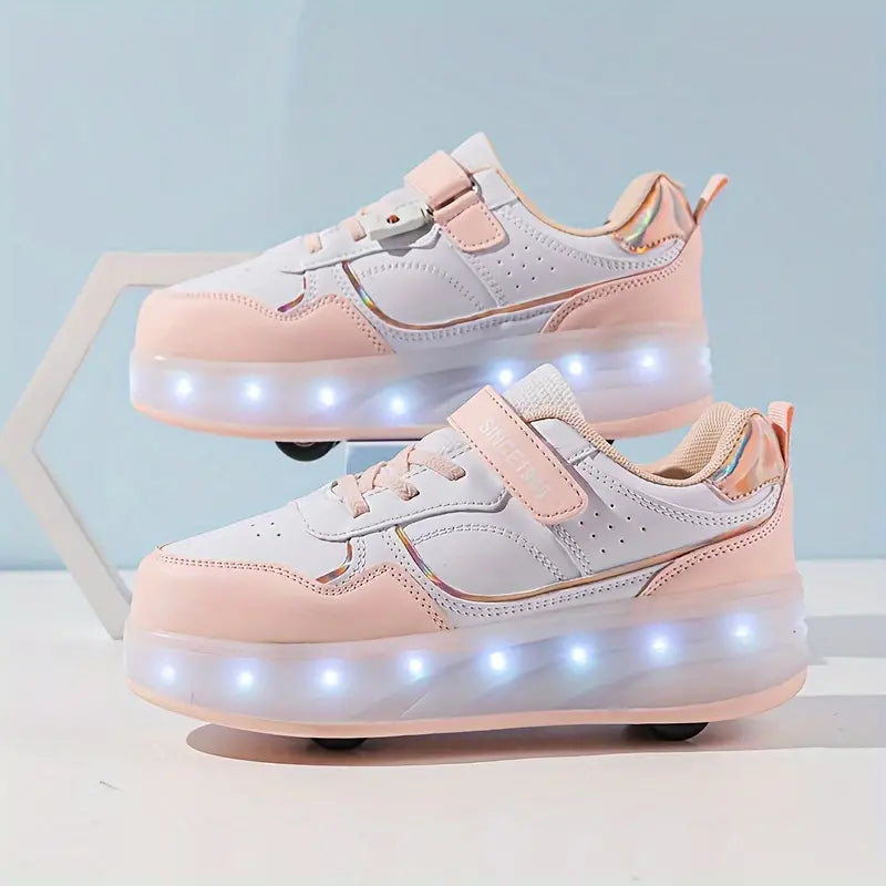 Rul med stil – Lysende sneakers med indbyggede hjul
