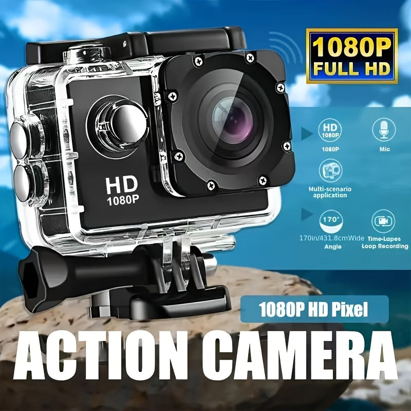 Kompakt Actionkamera med HD Video og Bredvinkelobjektiv