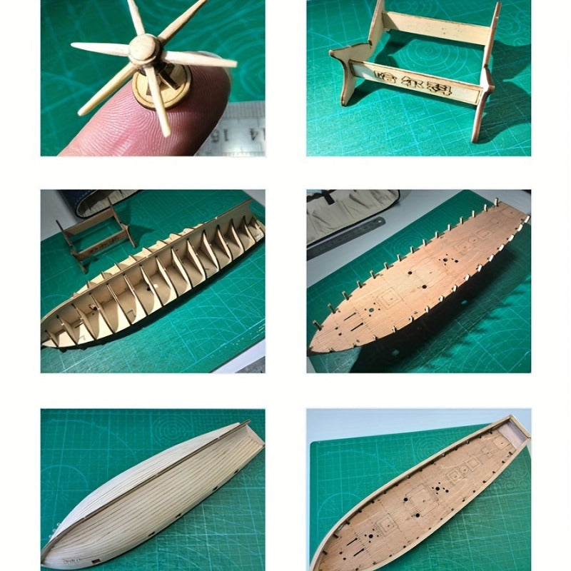 Klassisk träsegelbåt – Detaljerat 3D-pussel för båtentusiaster
