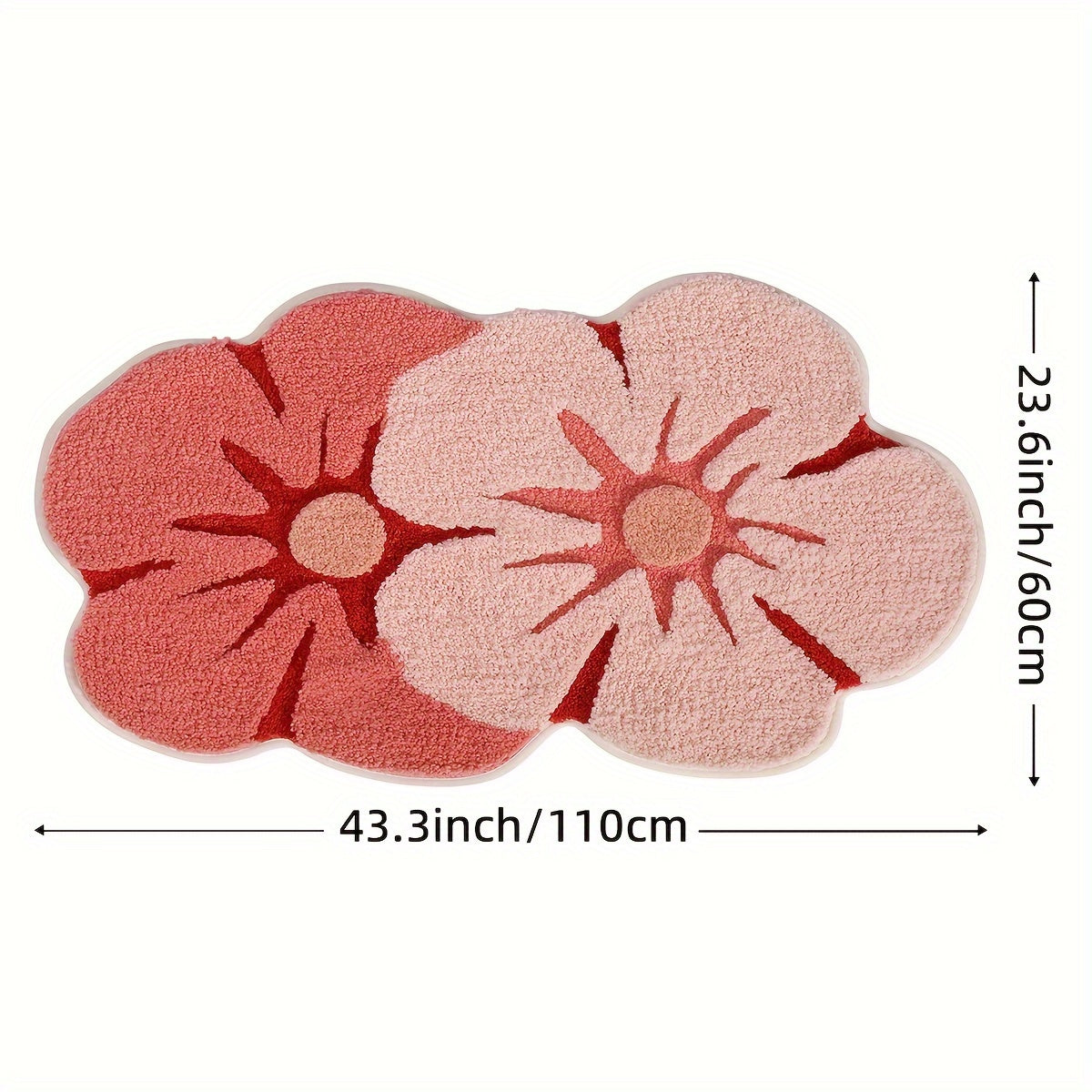 Blomsterdesign Badeværelsesmåtte – Blød og Absorberende Komfort