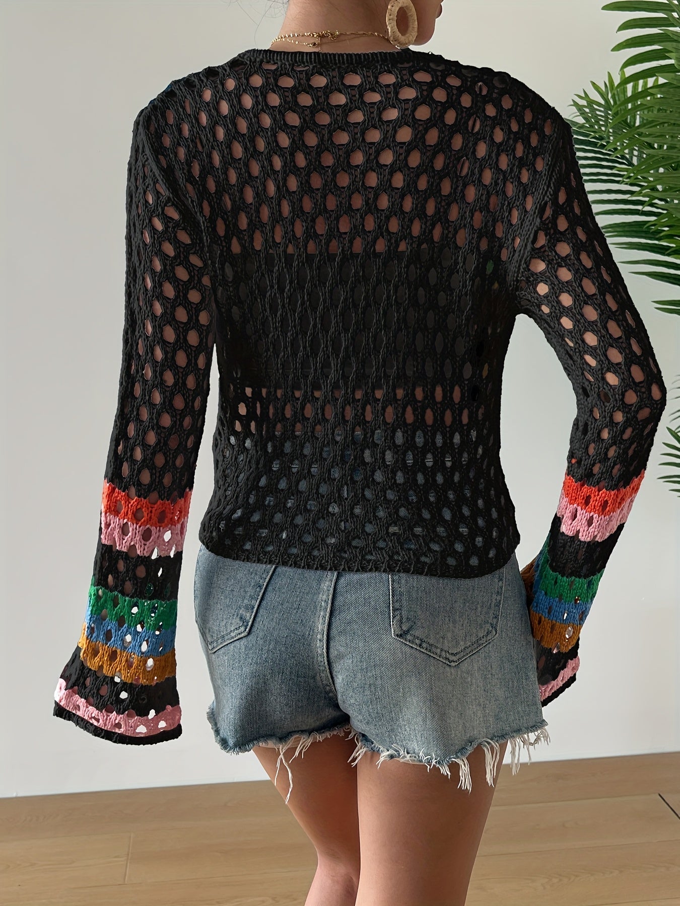 Handgjord boho-klänning i färgglad och bekväm stil