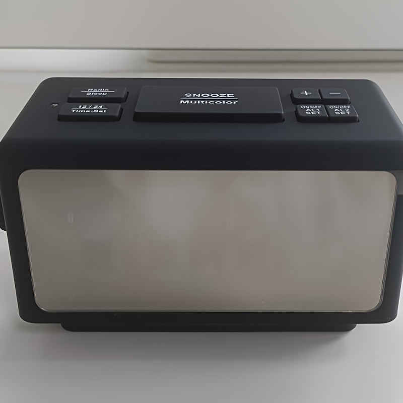 LED Väckarklocka med RGB Spegel och Radiofunktion – Modern Klocka till Rummet