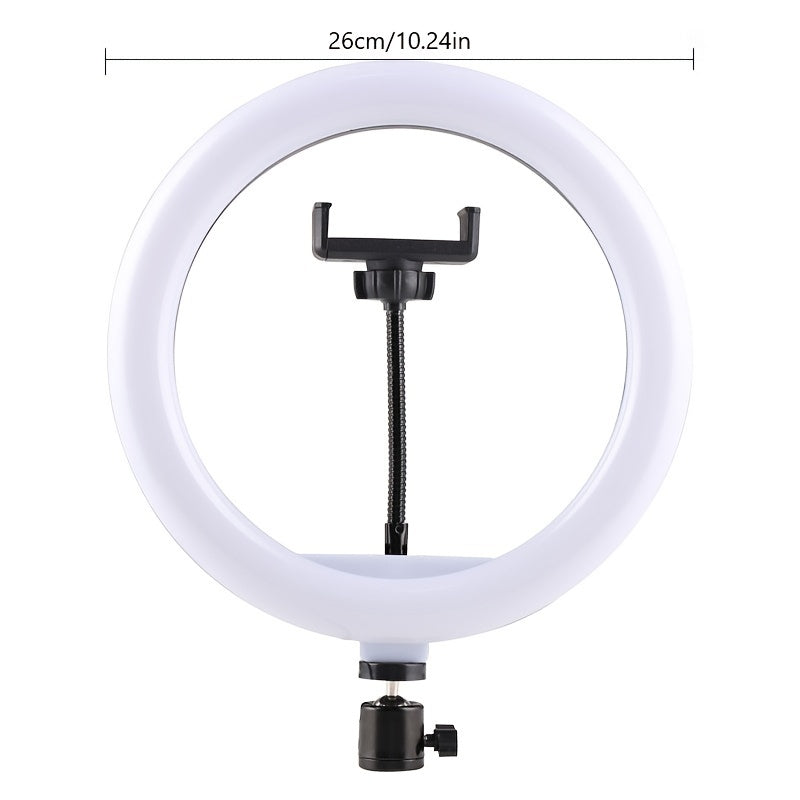 LED-ringlampa med justerbart stativ – Perfekt för smink & vloggning