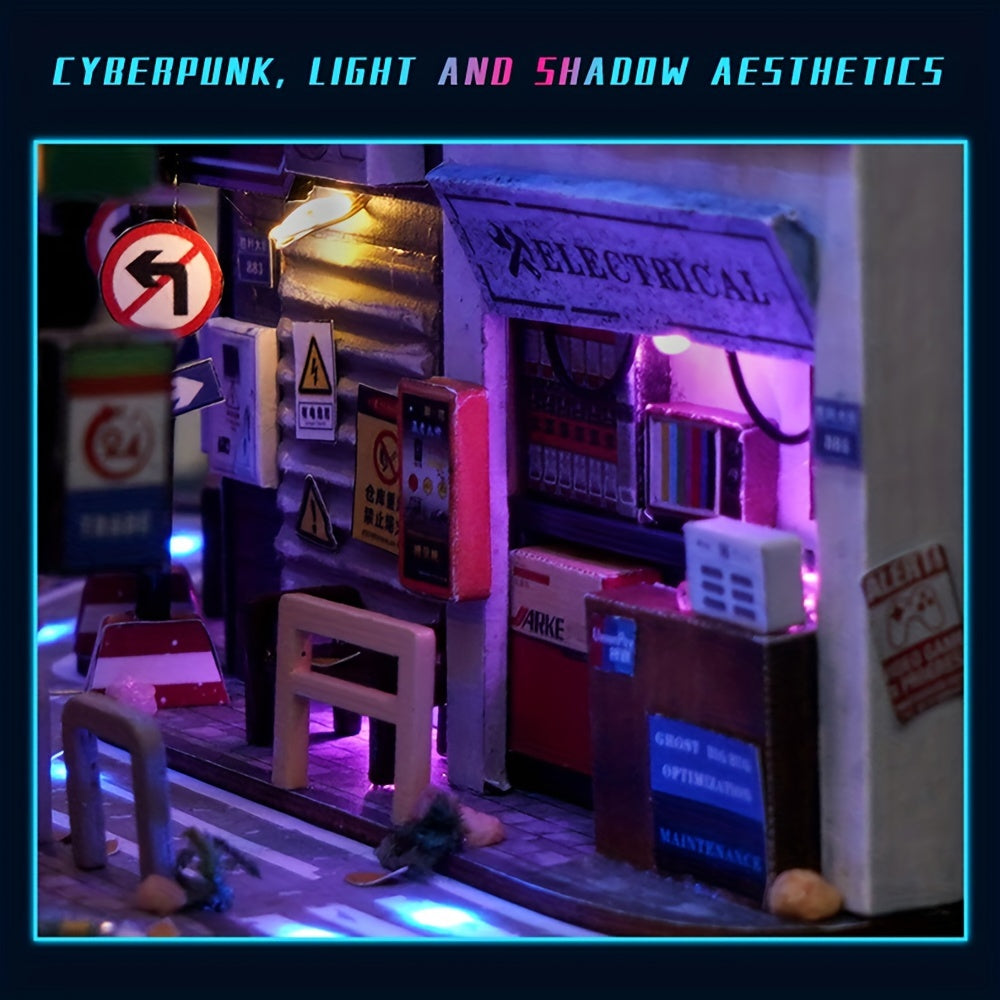 DIY Cyberpunk Kabine Sæt – 3D Model til Hjemmedekoration med Belysning