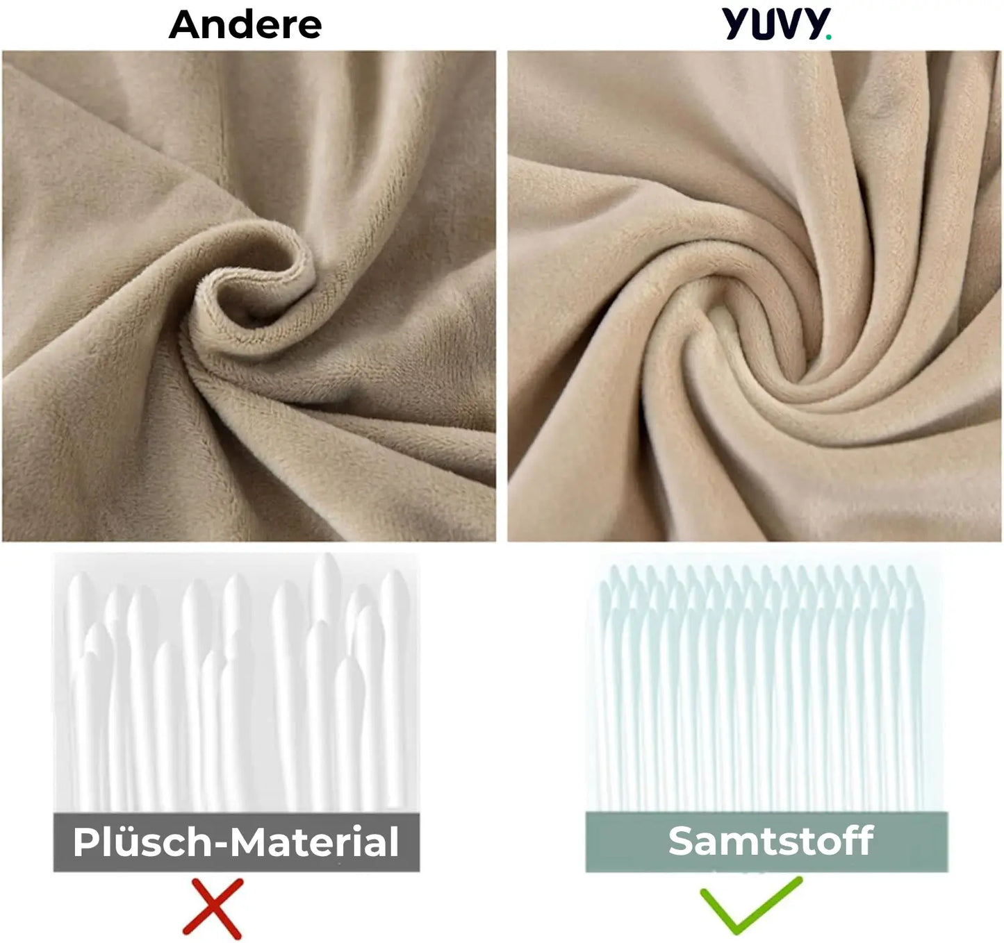 Elegant sofföverdrag i stretchig velour för skydd