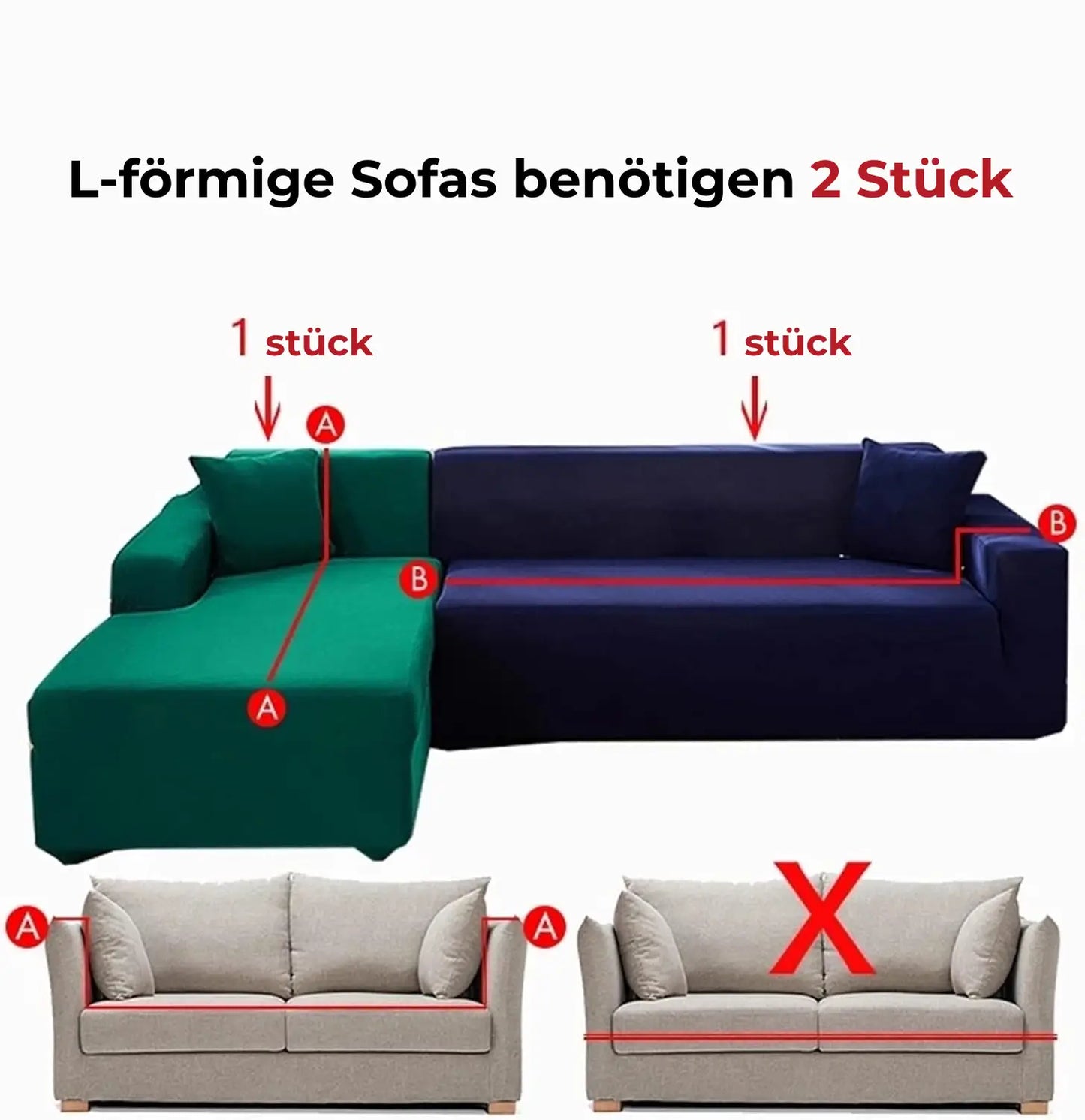 Elegant sofföverdrag i stretchig velour för skydd