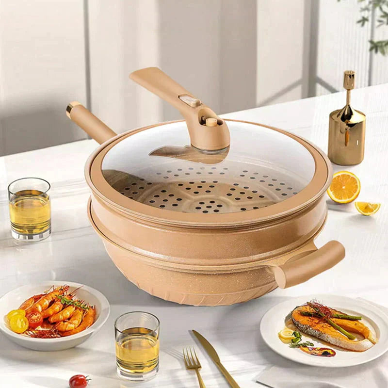 Multifunktionell wokpanna med non-stick-beläggning