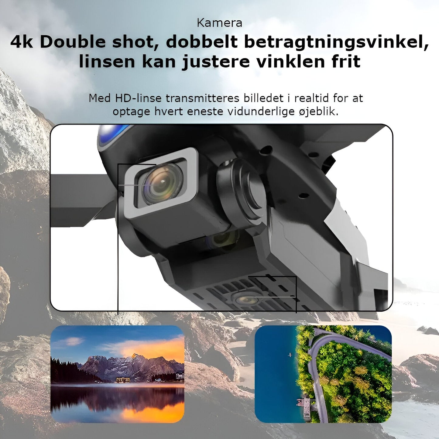 LuftFanger – drönare med dubbel 4K-kamera för fantastiska inspelningar