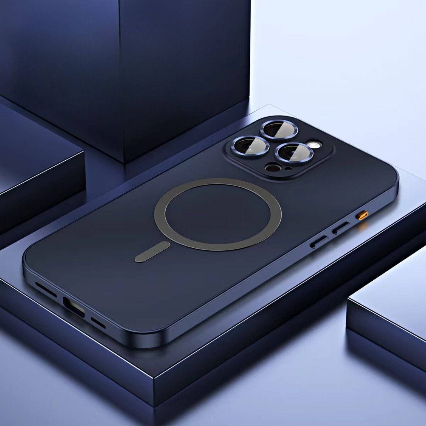 Elegant Magnetisk Metal Cover til iPhone - Slankt og Beskyttende