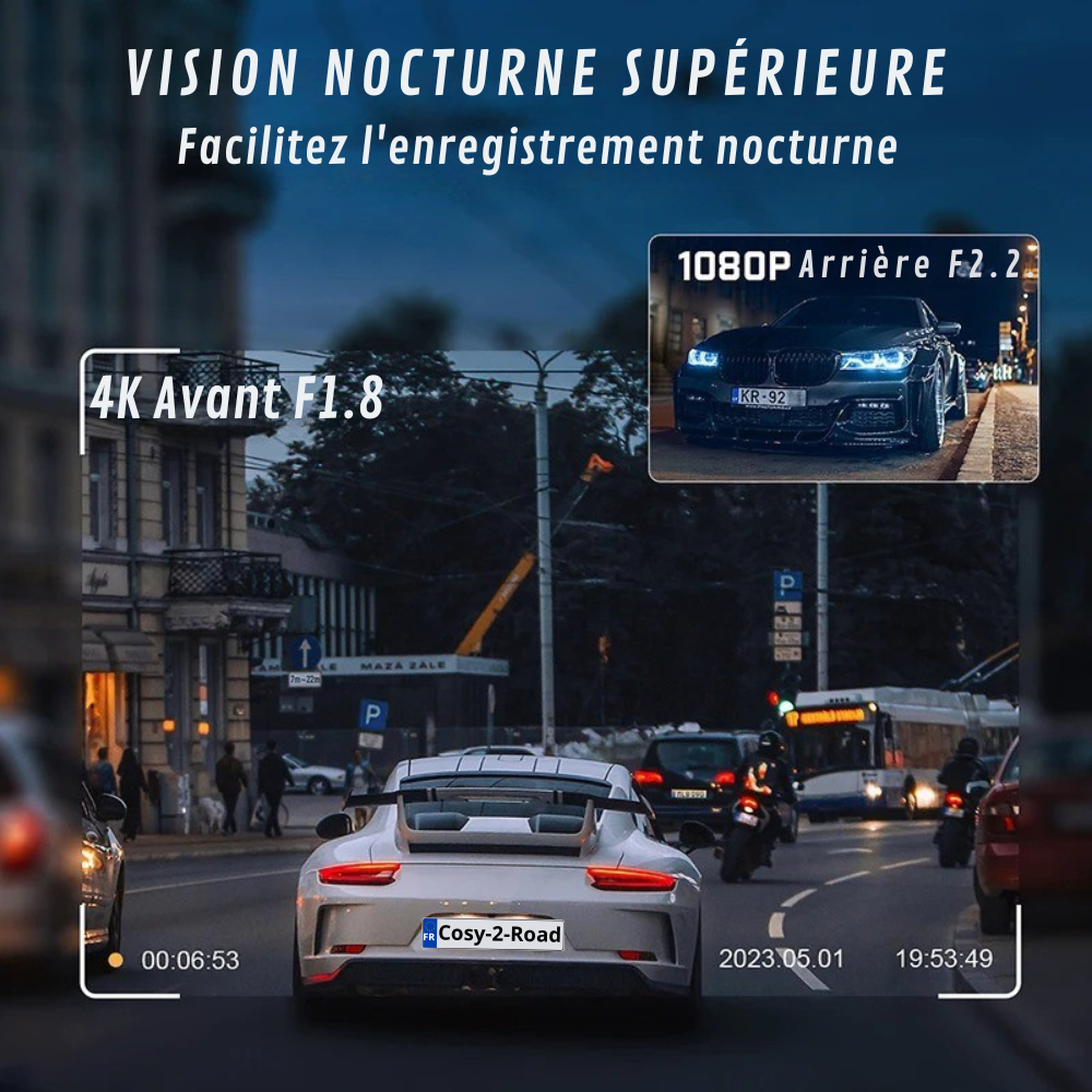 Ultra HD Bilkamera med Kontinuerlig Optagelse