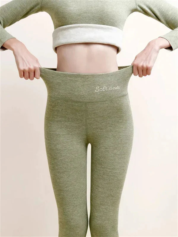 Termiska Leggings i Fleece: Varm och Snygg Vinterlösning