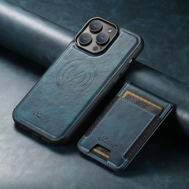 Echtleder iPhone Etui med MagSafe og kortlomme – Unisex