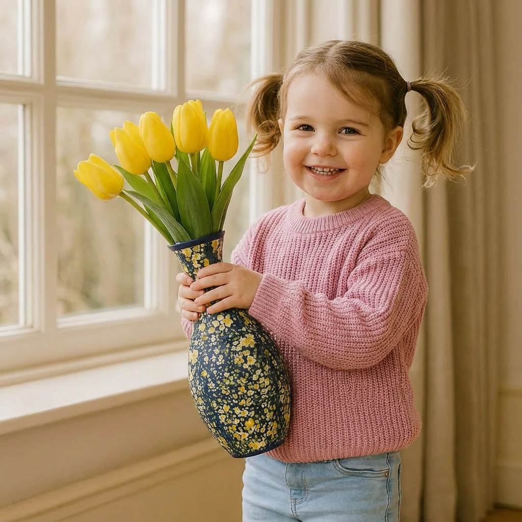 Elegant 3D Pusselvas - Designad för äkta blommor
