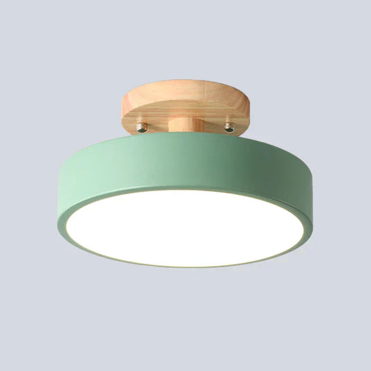 Skandinavisk LED-taklampa i trä och metall 39W
