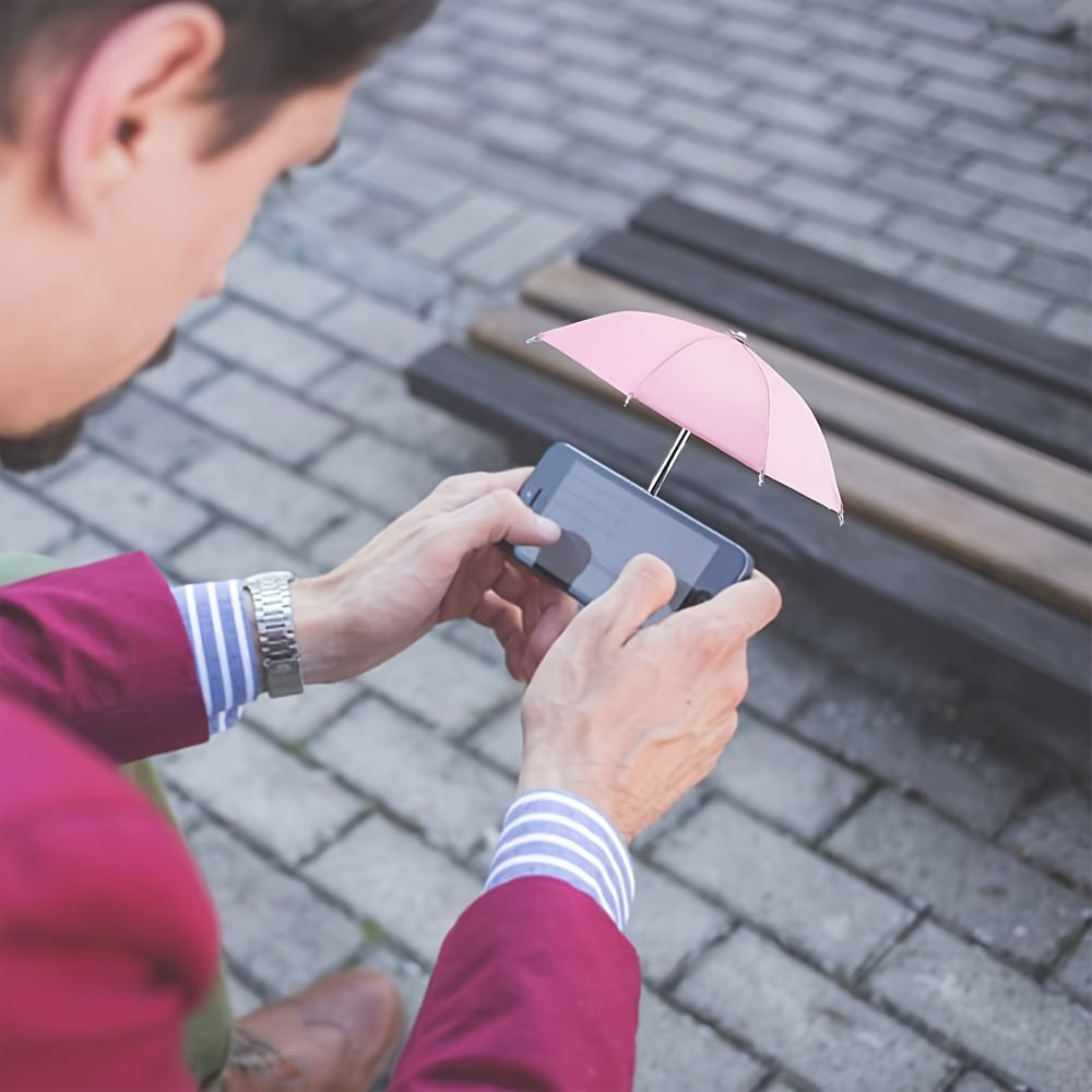 Mini parasol med sugekop – beskyt din mobil mod sol og regn på farten