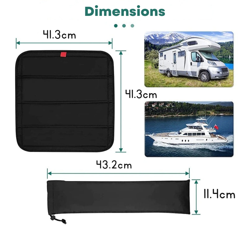 Elegant rullbar campingfönstermarkis för optimal komfort