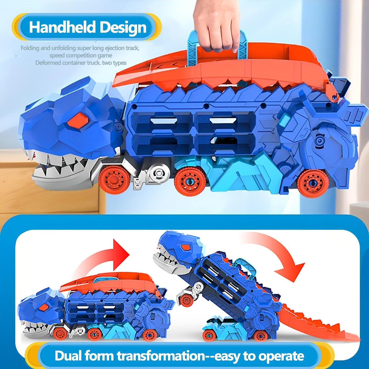 Dinotransportör – Förvandlingslastbil och Racerbaneset