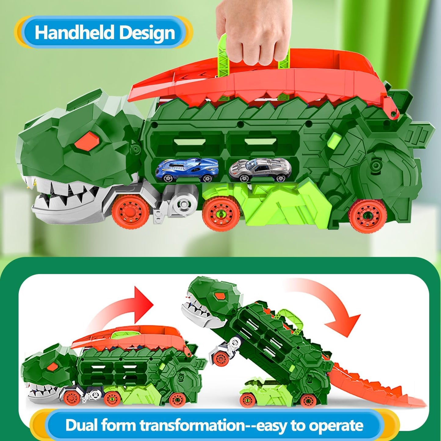 Dinotransportör – Förvandlingslastbil och Racerbaneset