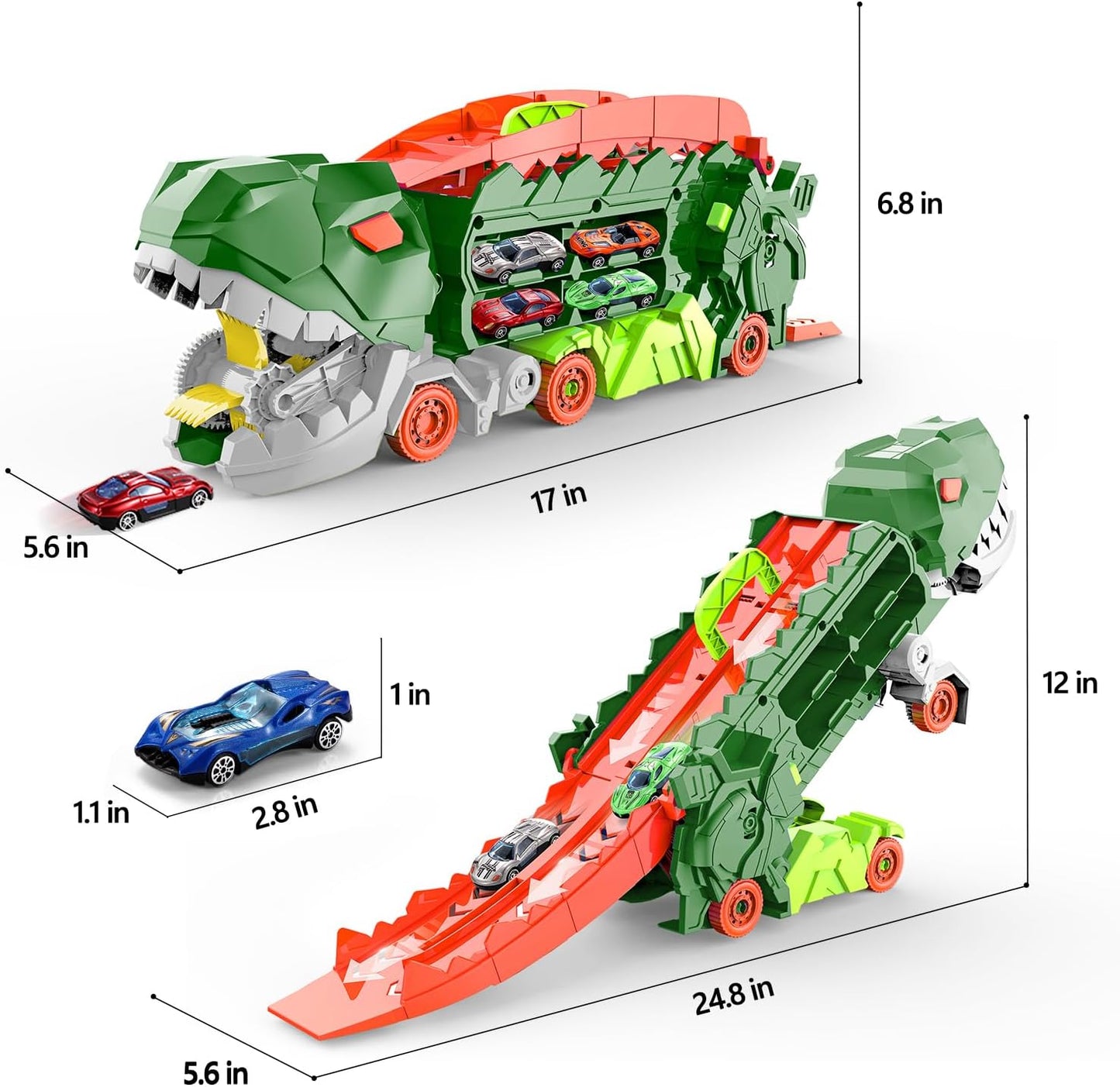 Dinotransportör – Förvandlingslastbil och Racerbaneset