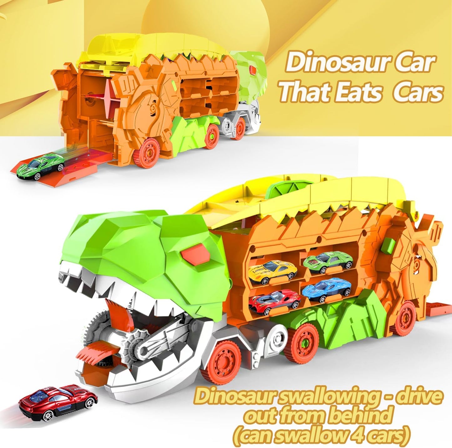 Dinotransportör – Förvandlingslastbil och Racerbaneset