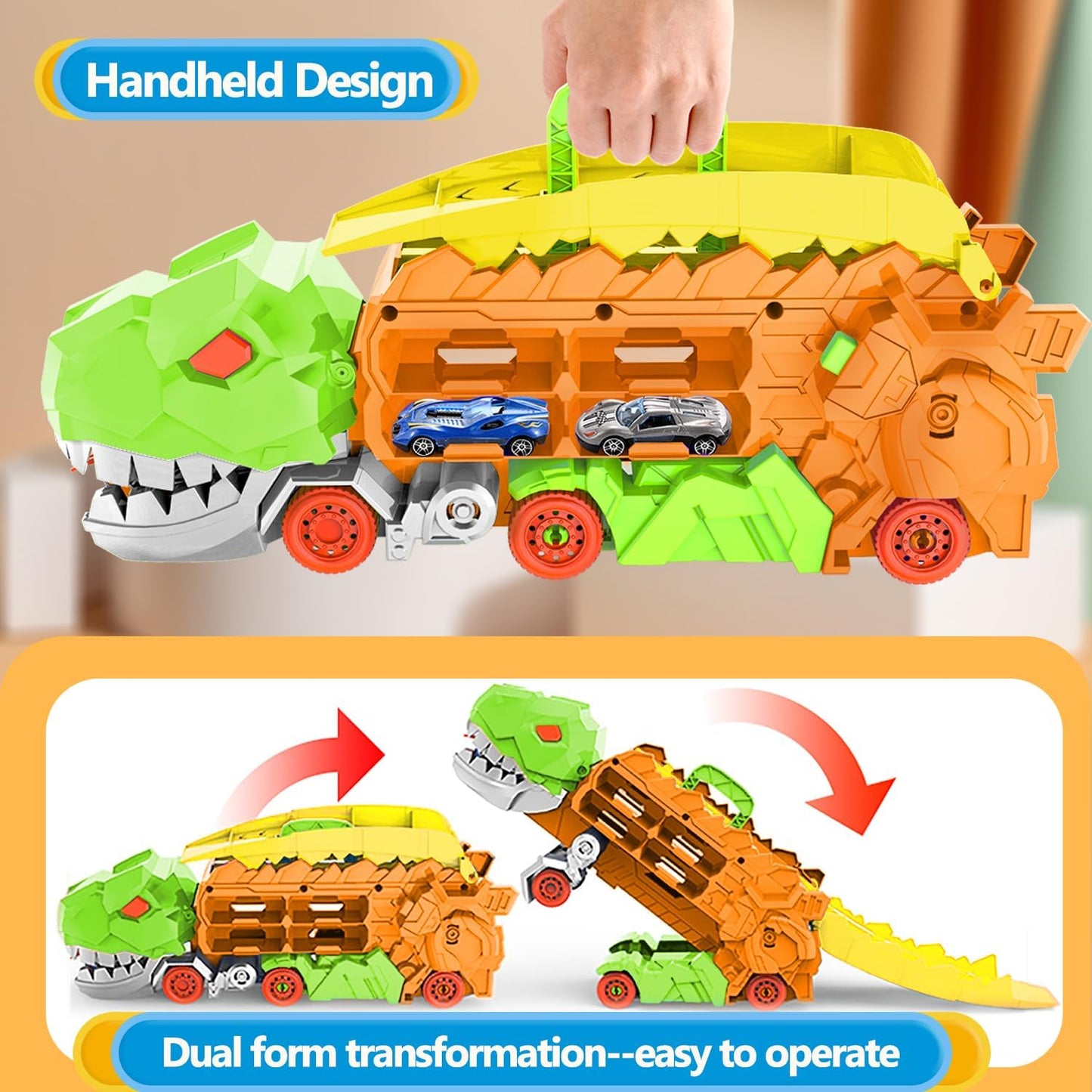 Dinotransportör – Förvandlingslastbil och Racerbaneset