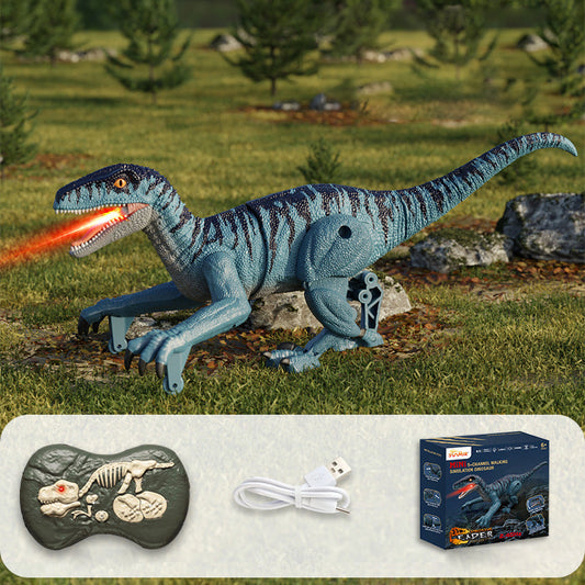 Interaktiv Dinosaur med Nebulizer og Fjernbetjening