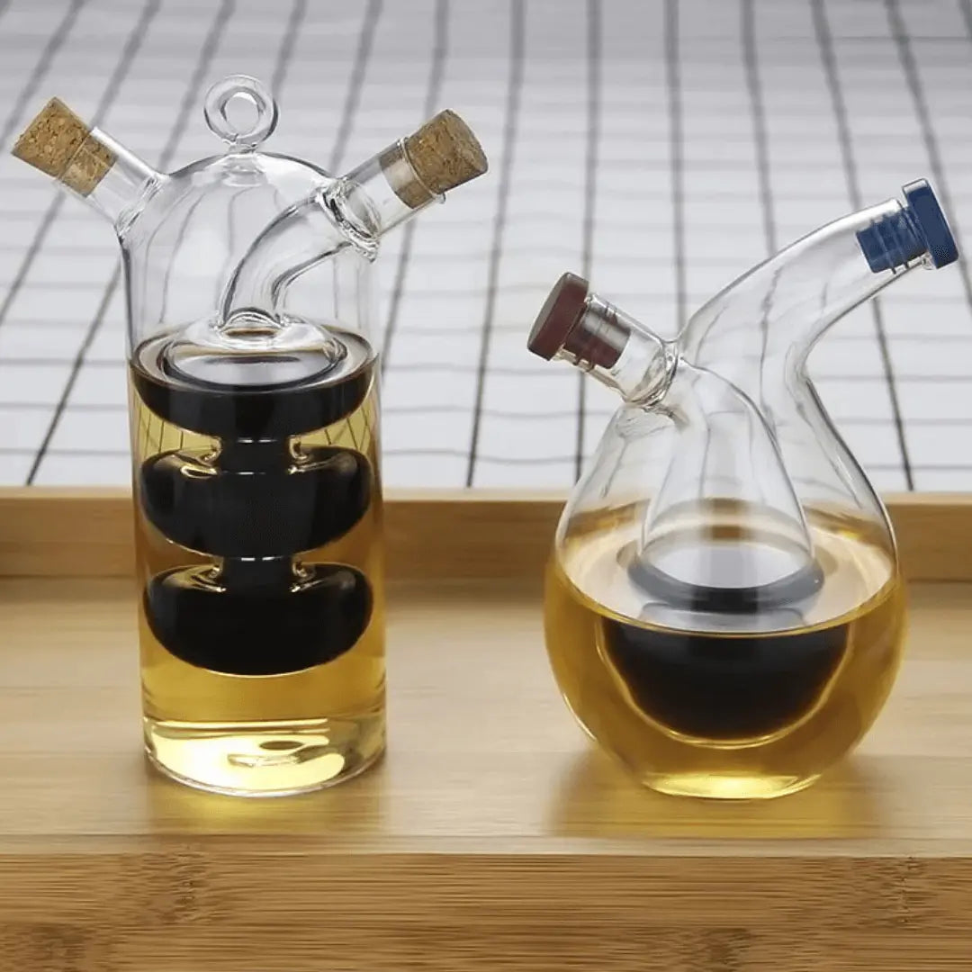 Olivolja och Vinäger Dispenser - Dubbel Pip