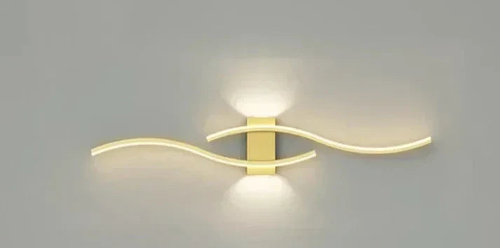Moderne LED Væglampe i Bølgeform | 60×15 cm | Energibesparende og Blødt Lys