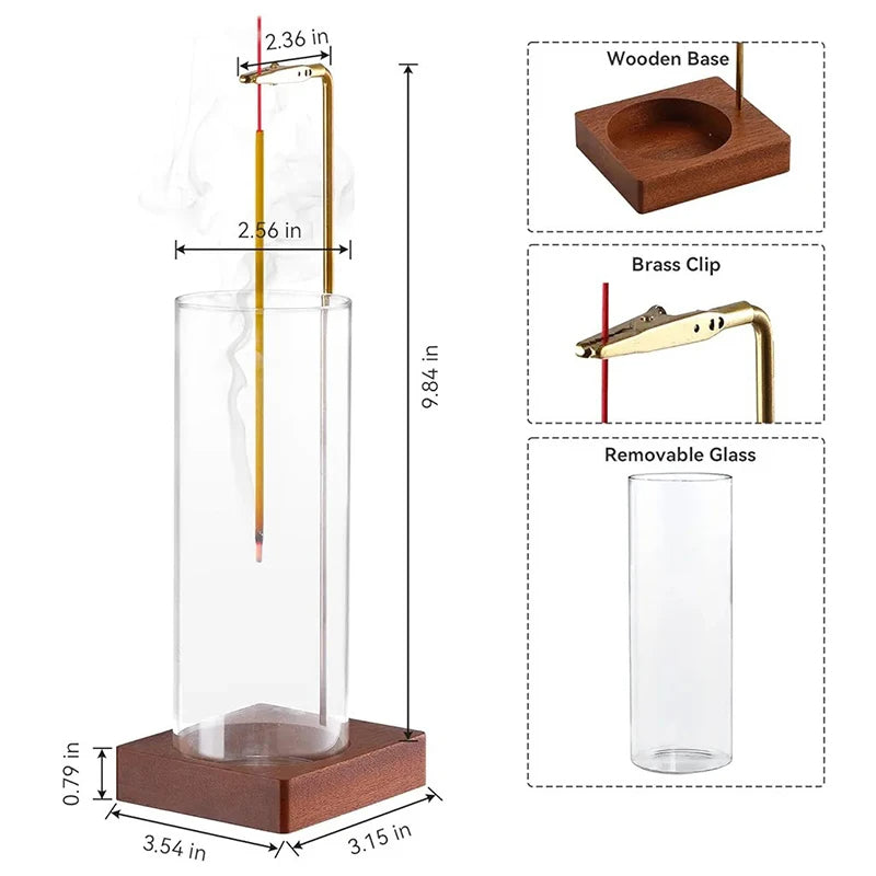 Rökelsehållare i glas med intensiv doft och minimal rengöring