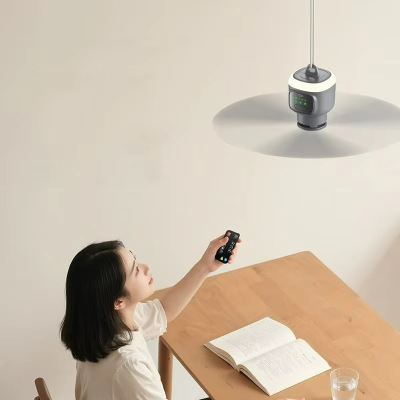 Bärbar LED-takfläkt med USB och fjärrkontroll