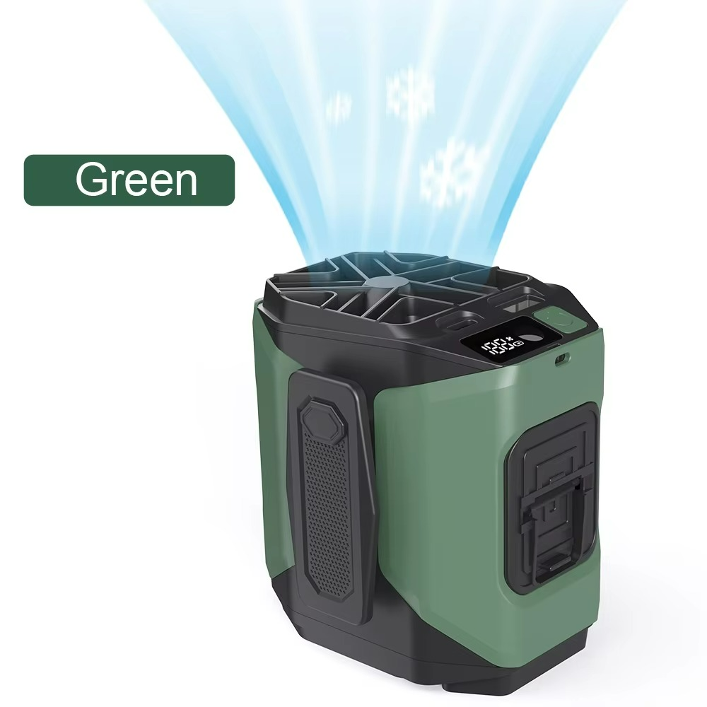 Bärbar Midje-Fläkt med Powerbank och Ficklampa