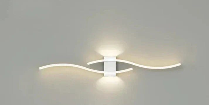 Moderne LED Væglampe i Bølgeform | 60×15 cm | Energibesparende og Blødt Lys