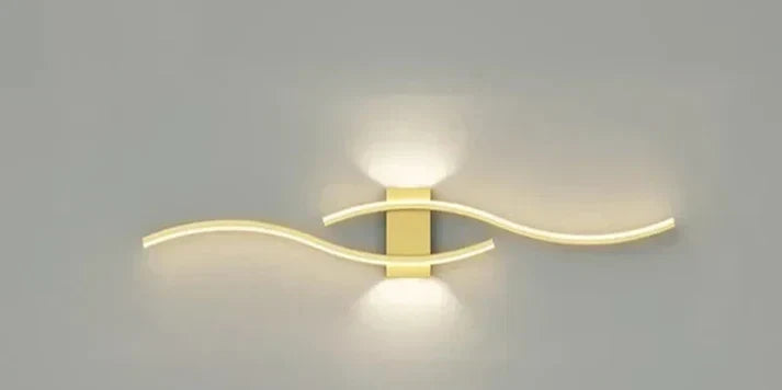 Moderne LED Væglampe i Bølgeform | 60×15 cm | Energibesparende og Blødt Lys